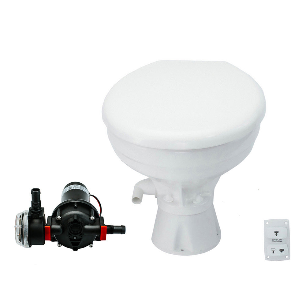 Johnson Pump AquaT Toilet Silent Electric Comfort - 24V w/Pump