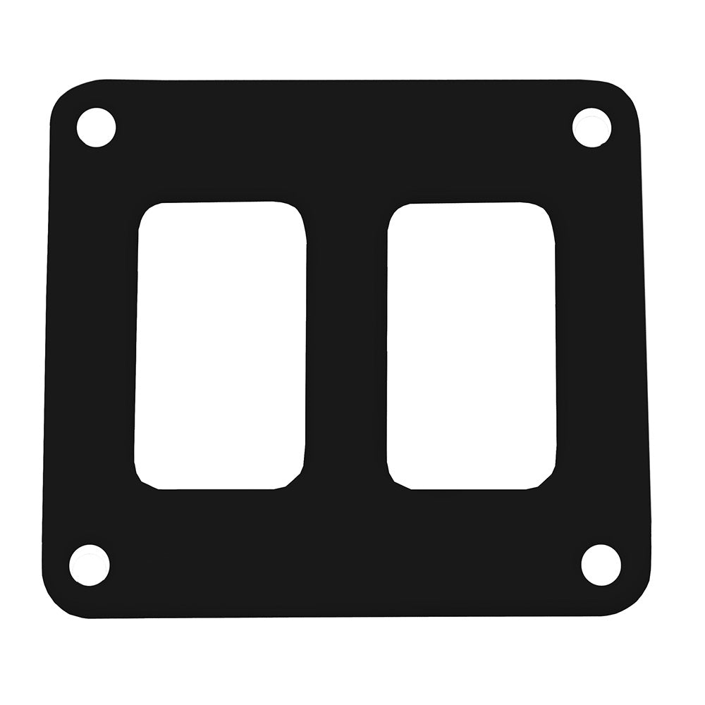 Pacer Switch Panel - 2 Switch 1 Row - 3" x 2.75" - Black Powder Coated Aluminum