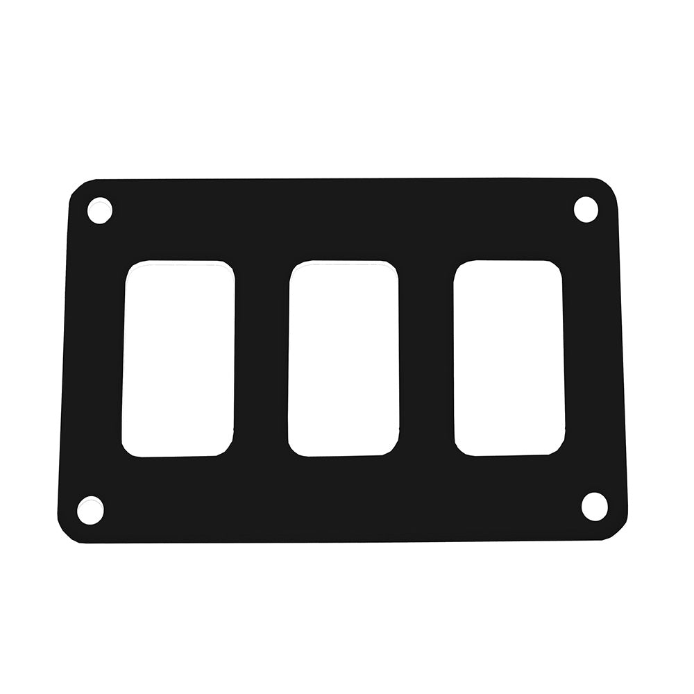 Pacer Switch Panel - 3 Switch 1 Row - 4.25" x 2.75" - Black Powder Coated Aluminum