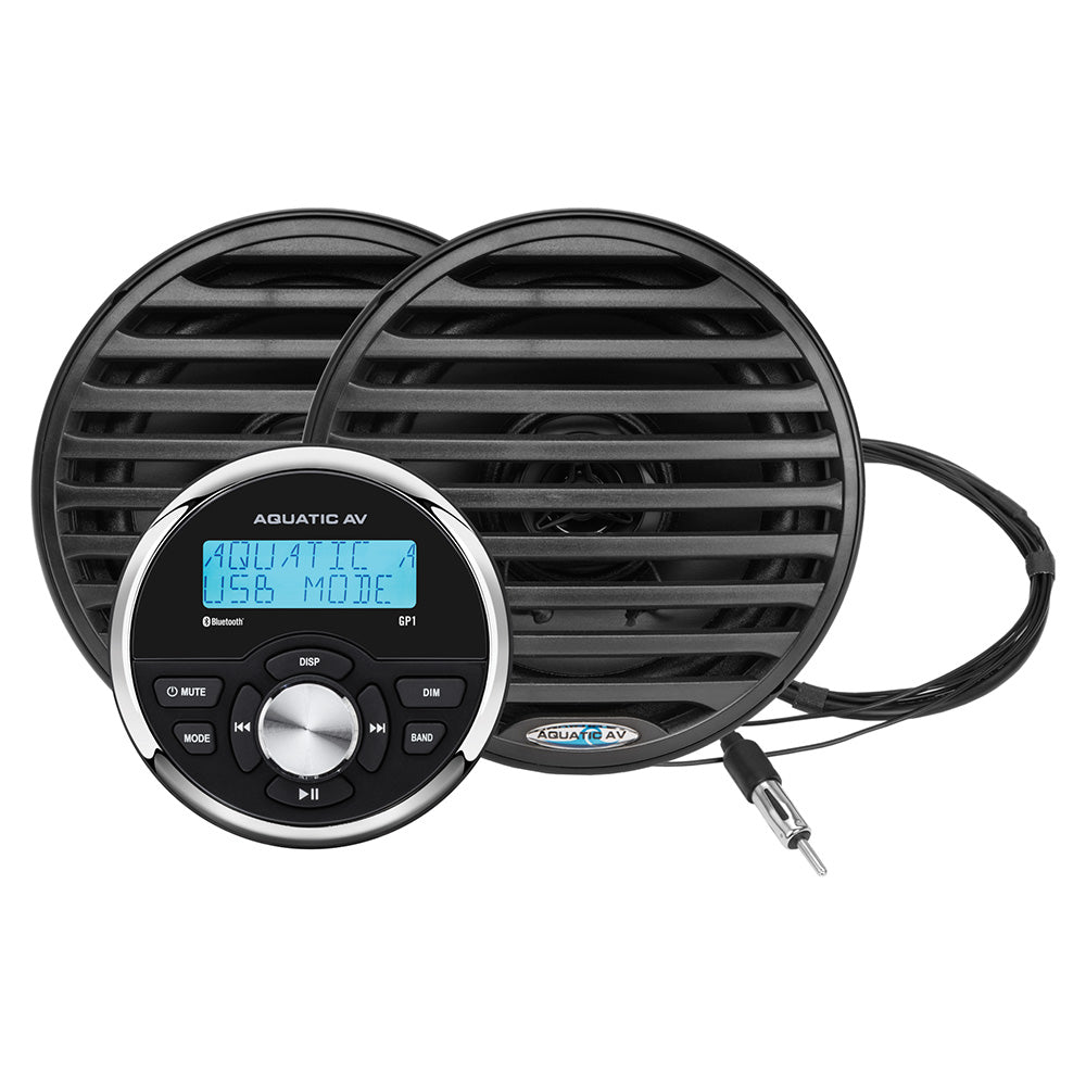 Aquatic AV GP1 Gauge Stereo Economy 6.5" Speakers - Black (Pair)