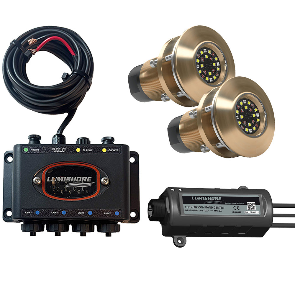 Lumishore EOS TIX404 2 Lights, Hub, LUX Command Center