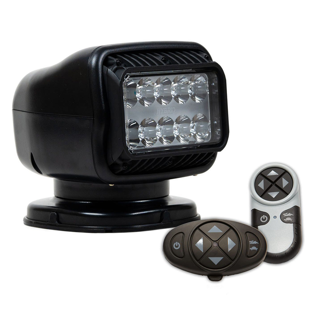 Golight GT Series LED Hybrid Light Permanent Mount w/Handheld Wireless Dash Mount Remotes - 12V - Black