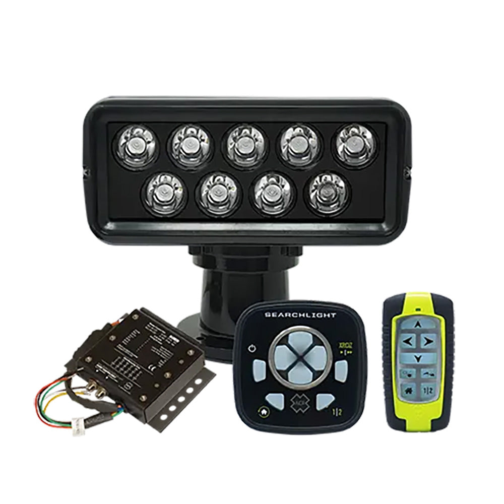 ACR RCL-100 LED Black Searchlight w/URP-103 Wired Point Pad, URC-104 Master Controller URH-103 Wireless Handheld Remote