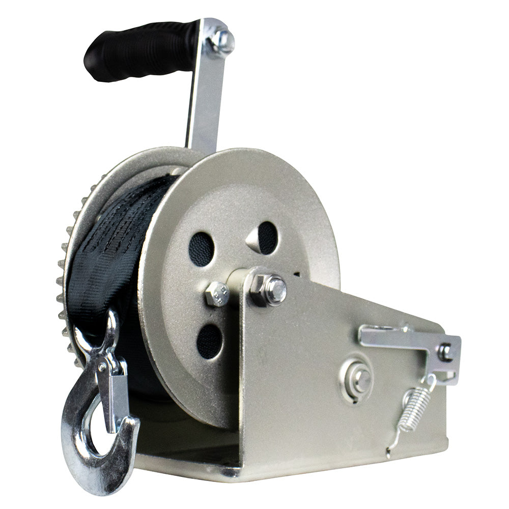 Powerwinch Utility Series Winch 1,800lb, 2 Speed, 6" Crank Arm - Zinc