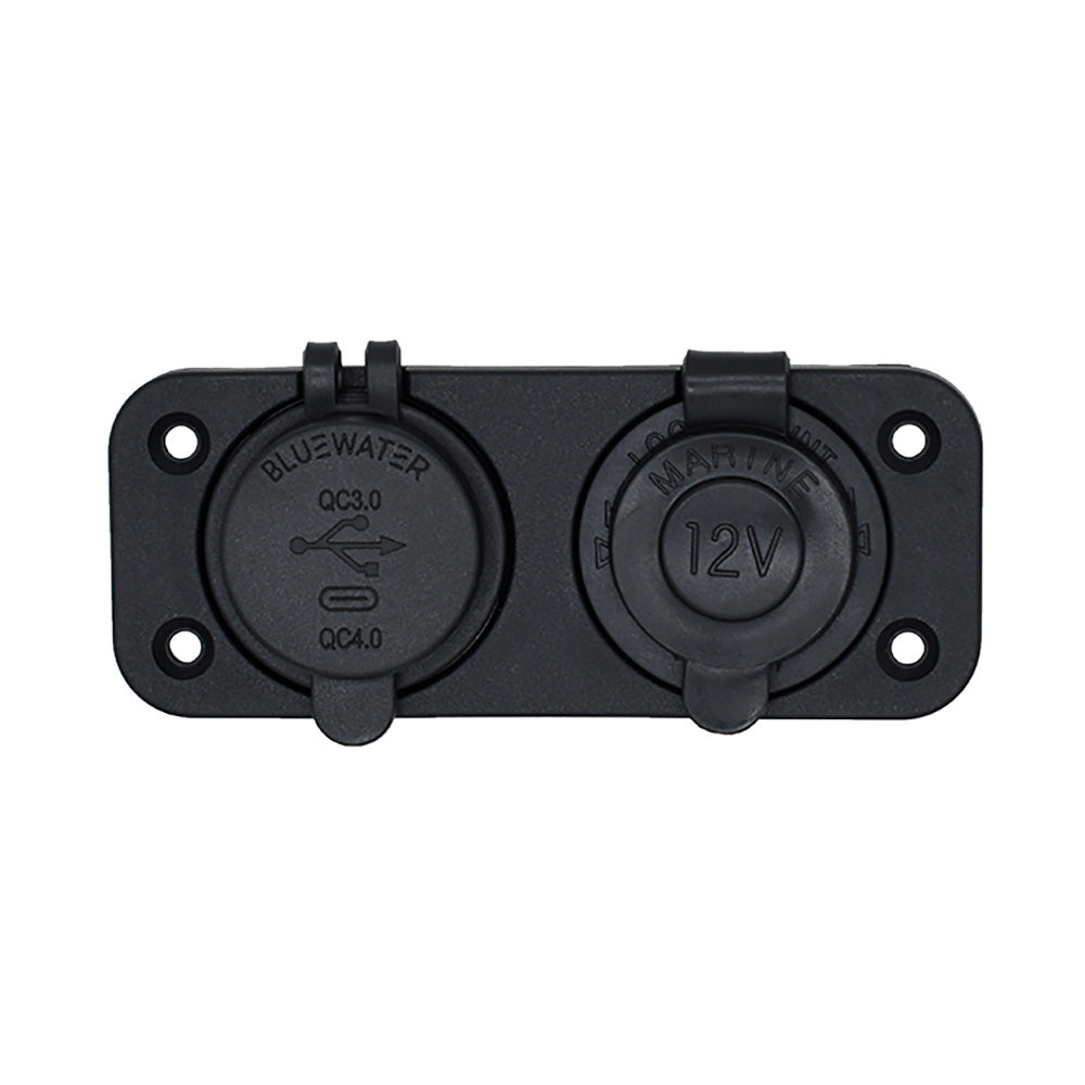 Bluewater Round Dual USB/USB-C Charger