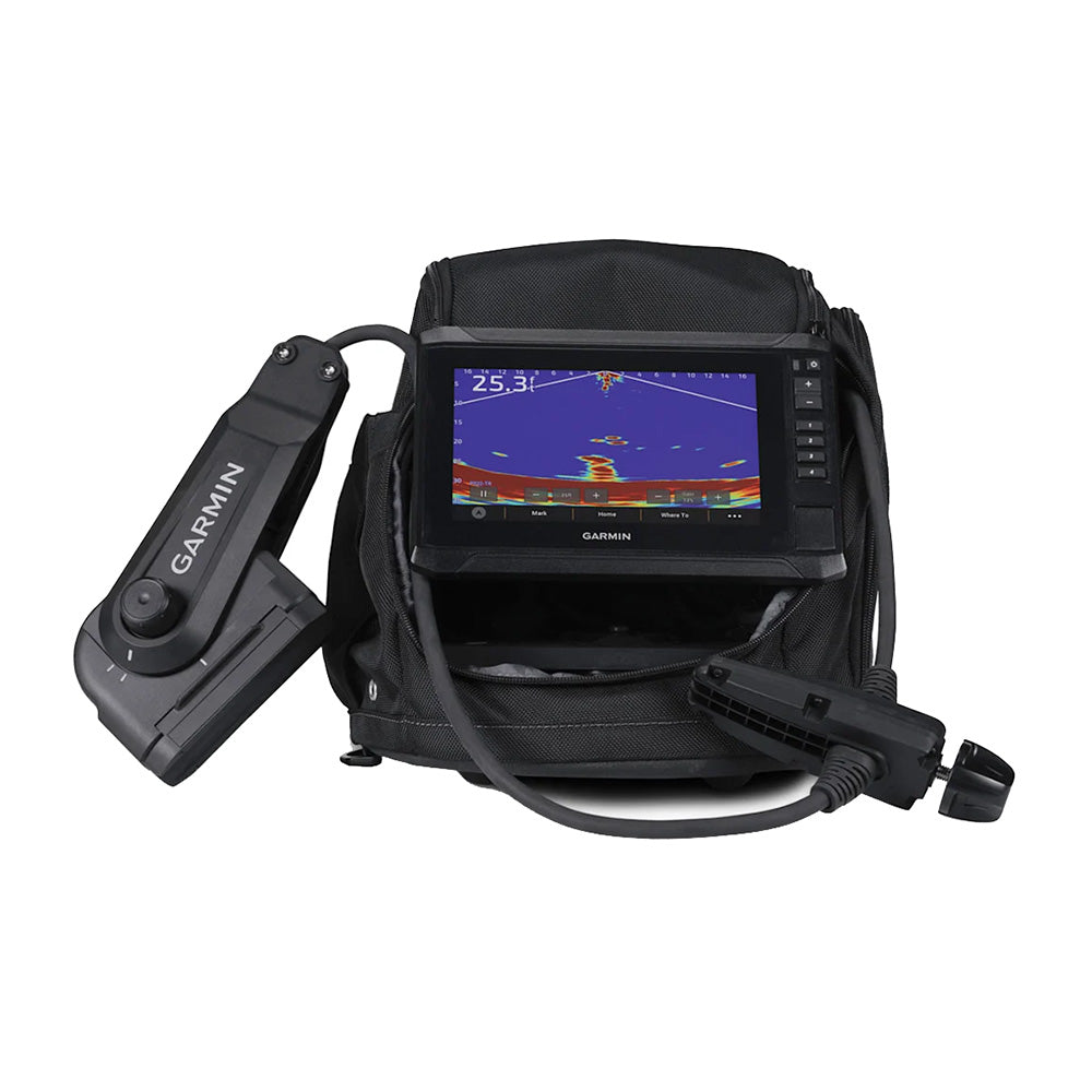 Garmin Panoptix PS22-IF Ice Fishing Bundle w/ECHOMAP UHD2 73sv, Panoptix PS22-IF Transducer Pole-Free Transducer Rotation System