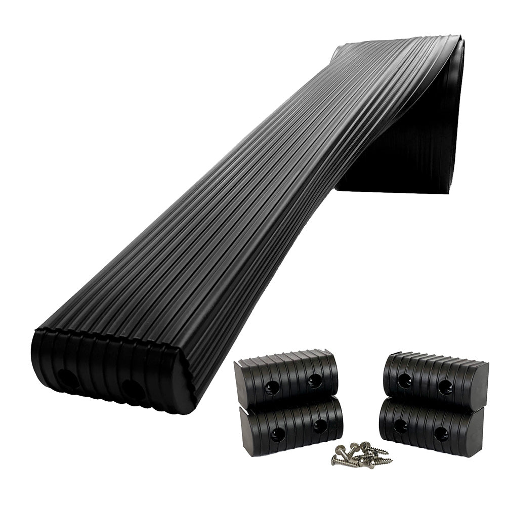 Caliber BunkWrap Kit - Black 16' x 2" x 4" Roll + 4 Caps + HRDW Roll + 4 Endcaps Stainless Steel Hardware