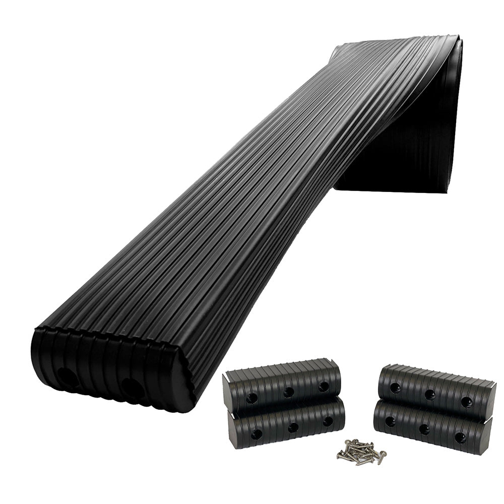 Caliber BunkWrap Kit - Black 24' x 2" x 6" Roll + 4 Caps + HRDW Roll + 4 Endcaps Stainless Steel Hardware