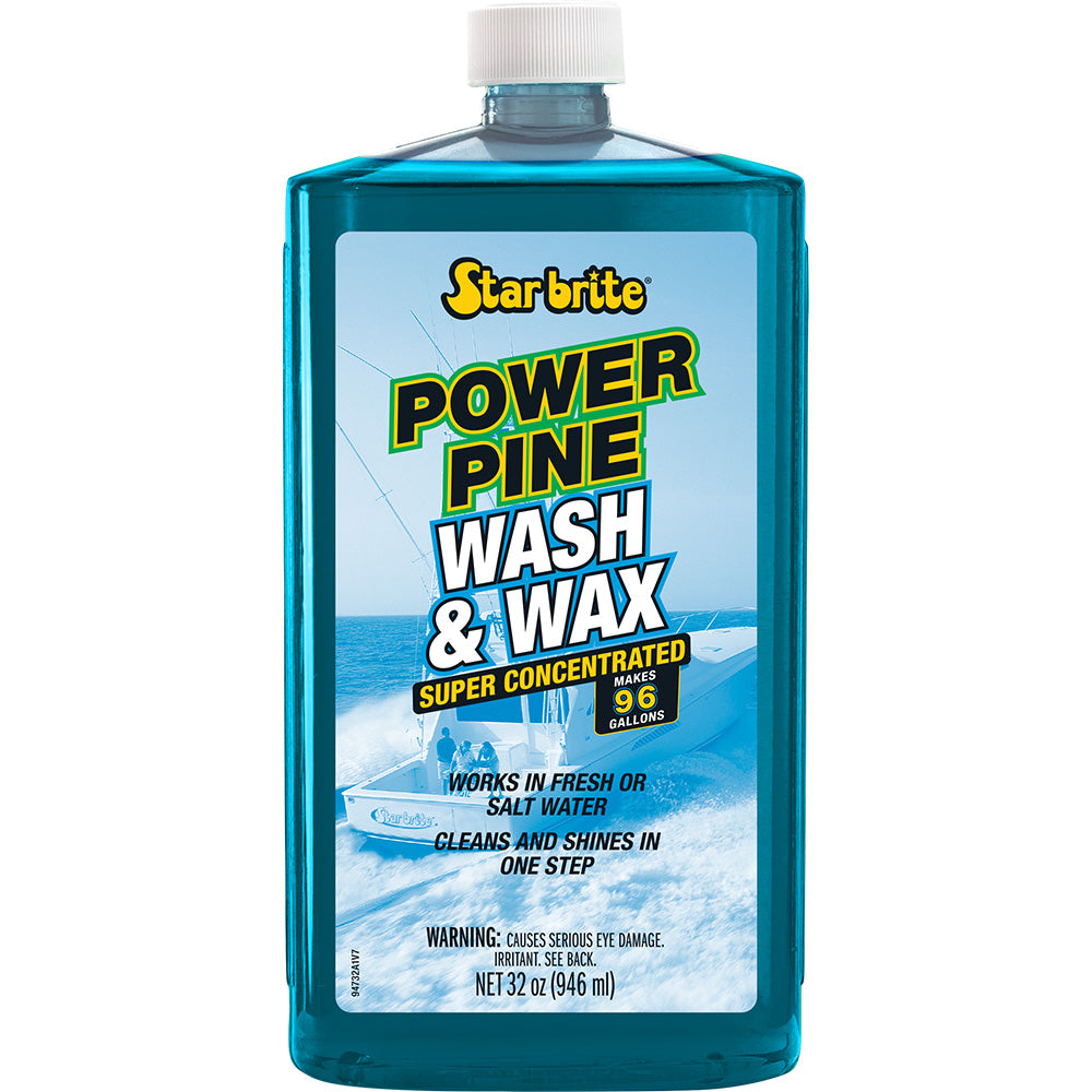 Star brite Power Pine Boat Wash Wax - Concentrated Marine Grade Formula - 32 oz