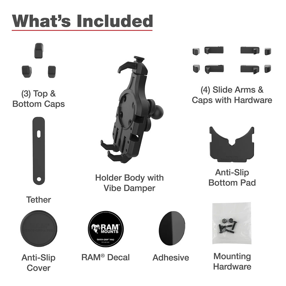 Ram Mount RAM Quick-Grip Pro Phone Holder w/Ball Vibration Damper