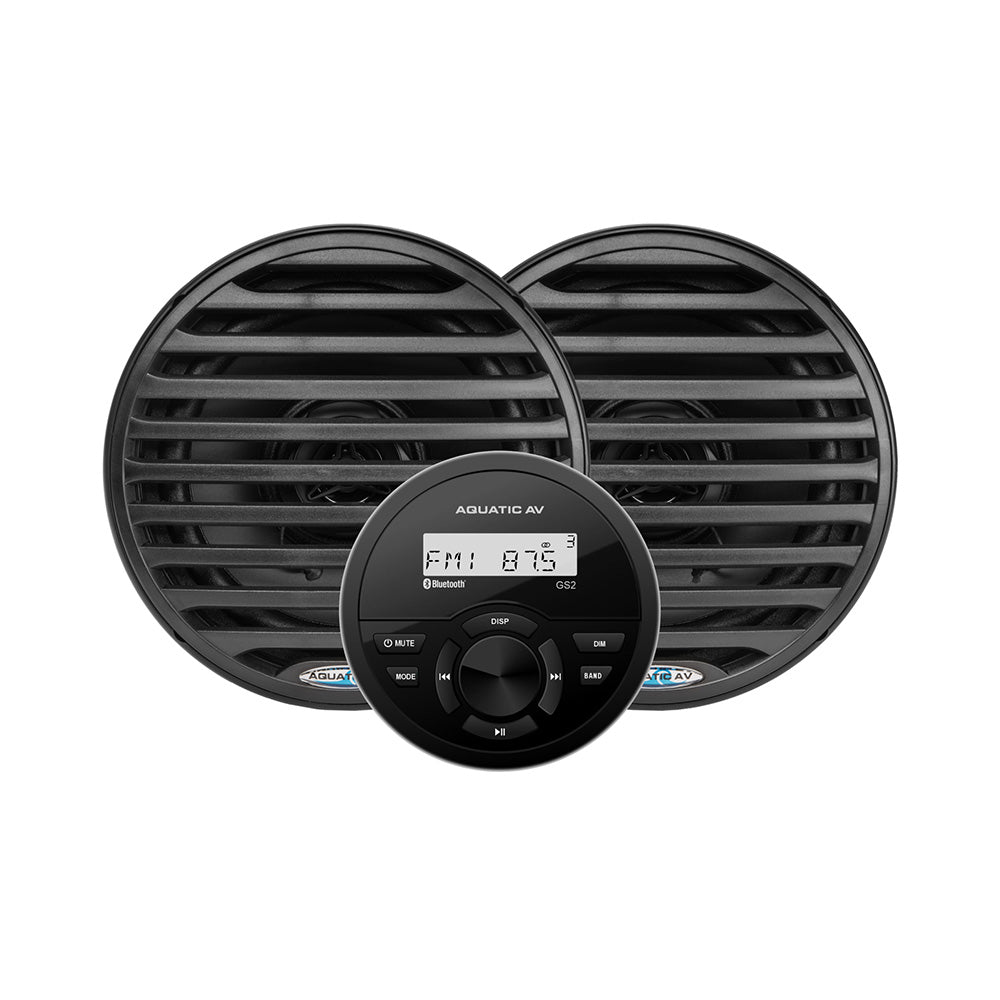 Aquatic AV GS2 Gauge Stereo Pair of EC652 6.5" Black Speakers