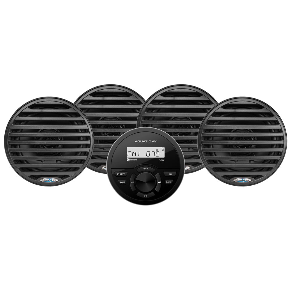 Aquatic AV GS2 Gauge Stereo 2 Pairs of EC652 6.5" Black Speakers