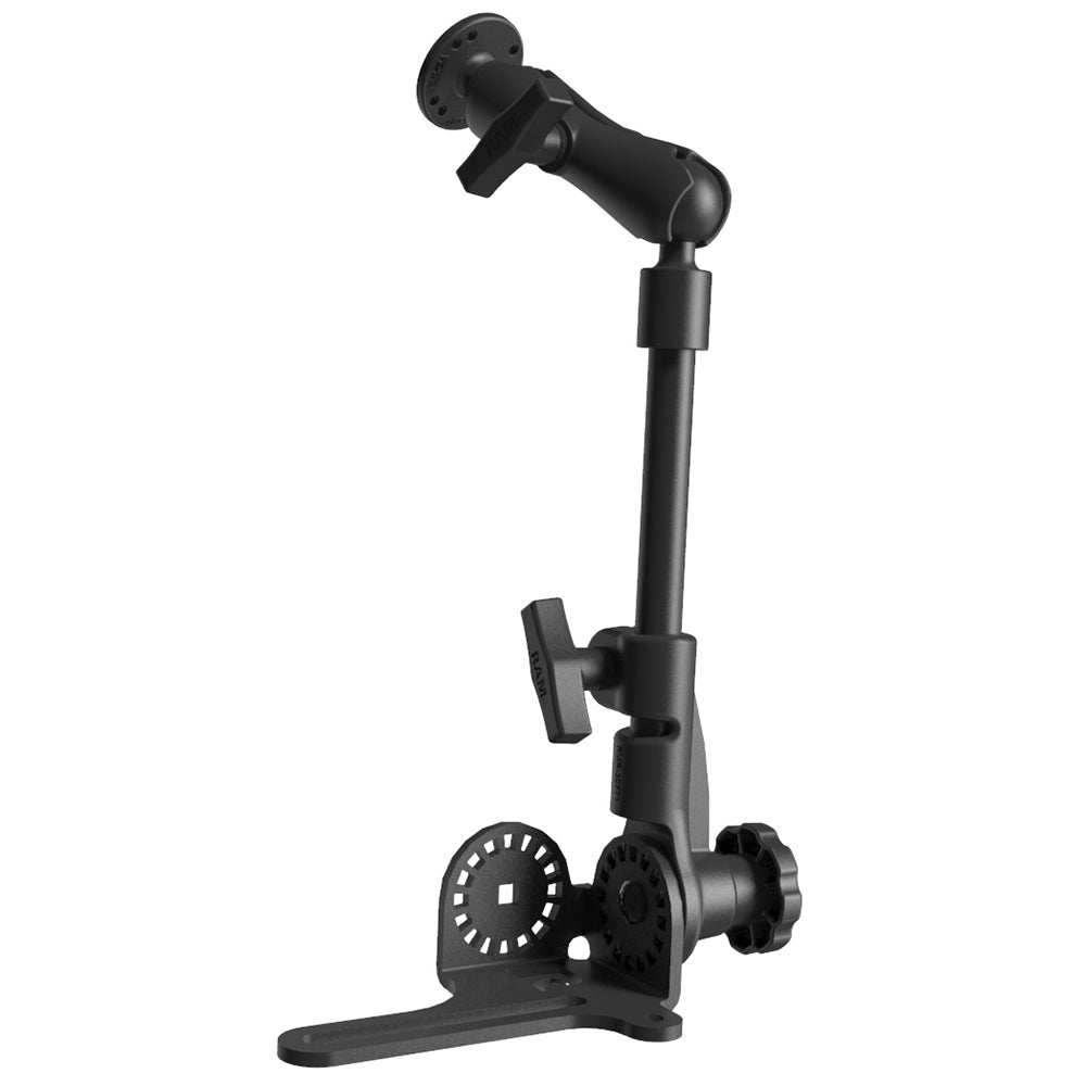 RAM Mount Universal No-Drill RAM Pod HD Vehicle Mount w/Double Socket Arm & 2.5" Round Base (AMPS Hole Pattern)