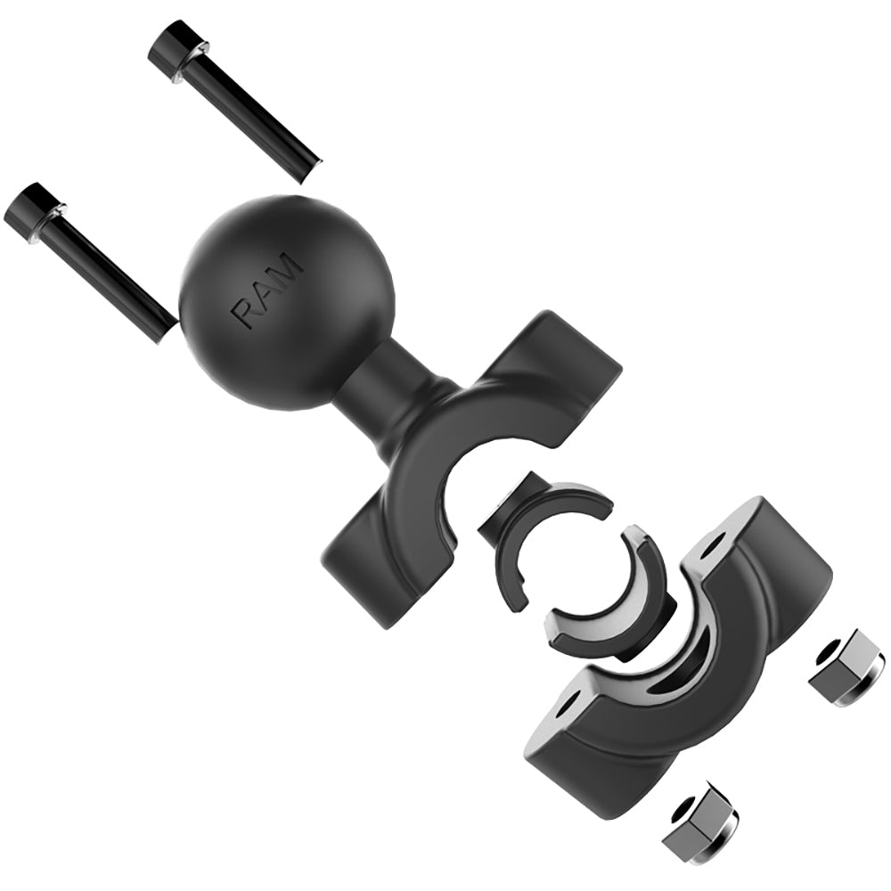 RAM Mount RAM Torque 3/8" - 5/8" Diameter Mini Rail Base with 1" Ball, Short Arm and X-Grip for Larger Phones