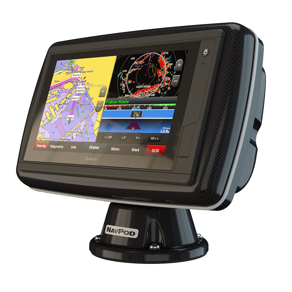 NavPod PowerPod Pre-Cut f/Garmin GPSMAP 942xs, 942, 922xs 922 - Carbon Black