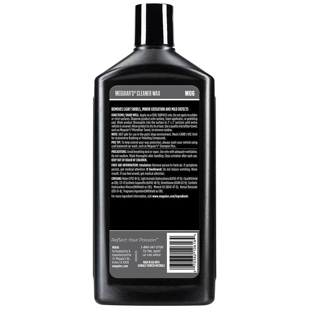Meguiars M6 Mirror Glaze Cleaner Wax - 16oz