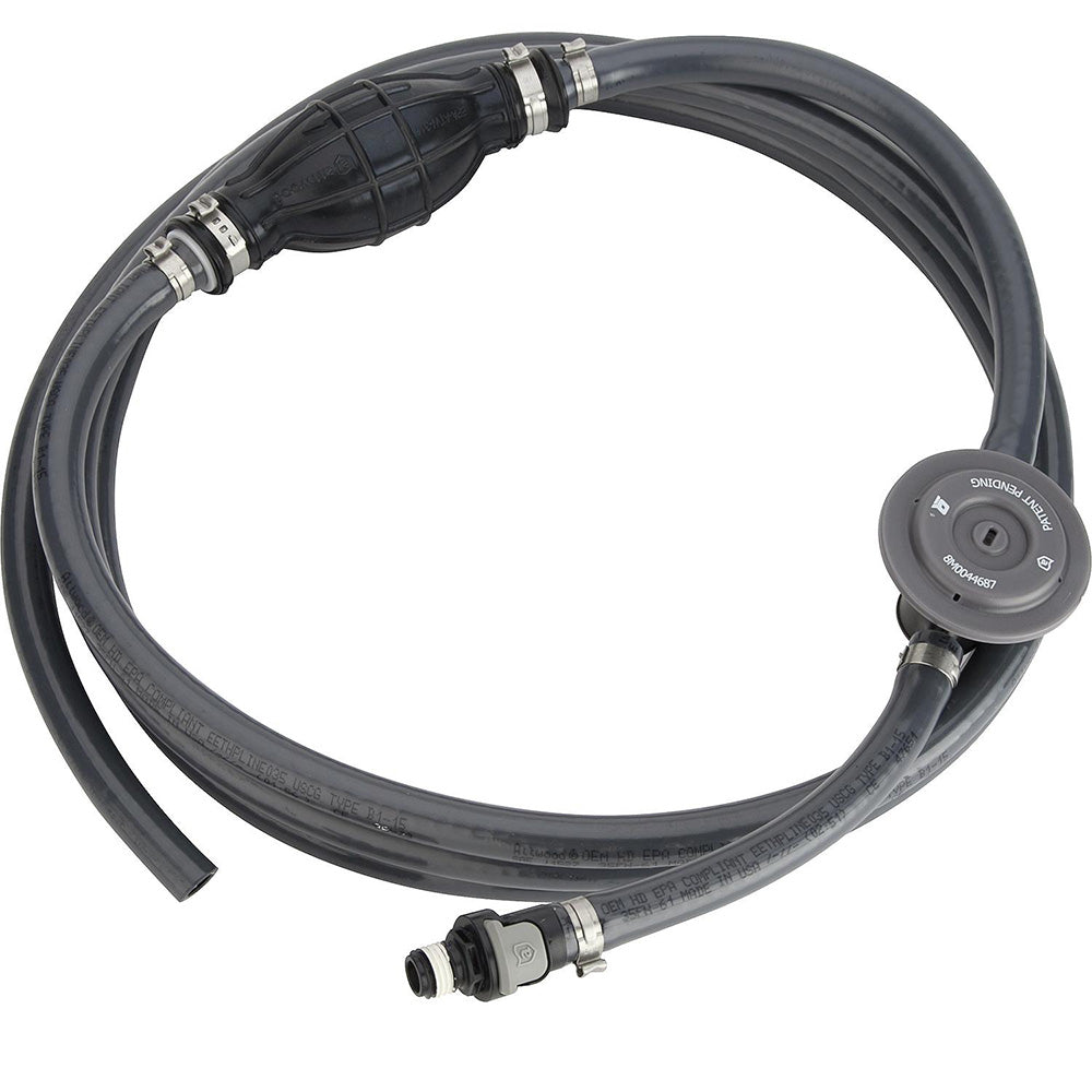 Attwood Universal Fuel Line Kit - 3/8" Dia. x 12 Length w/Sprayless Connectors Fuel Demand Valve