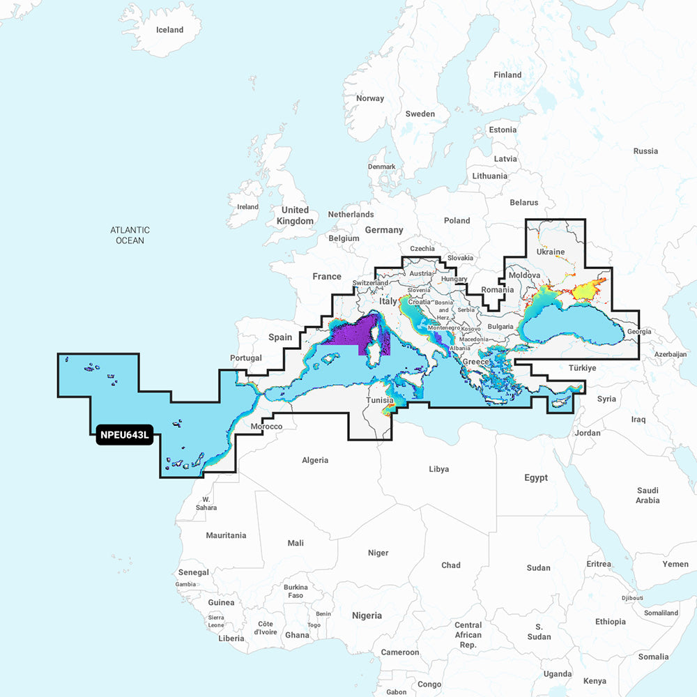 Navionics NPEU643L - Mediterranean Black Sea - Navionics Platinum+