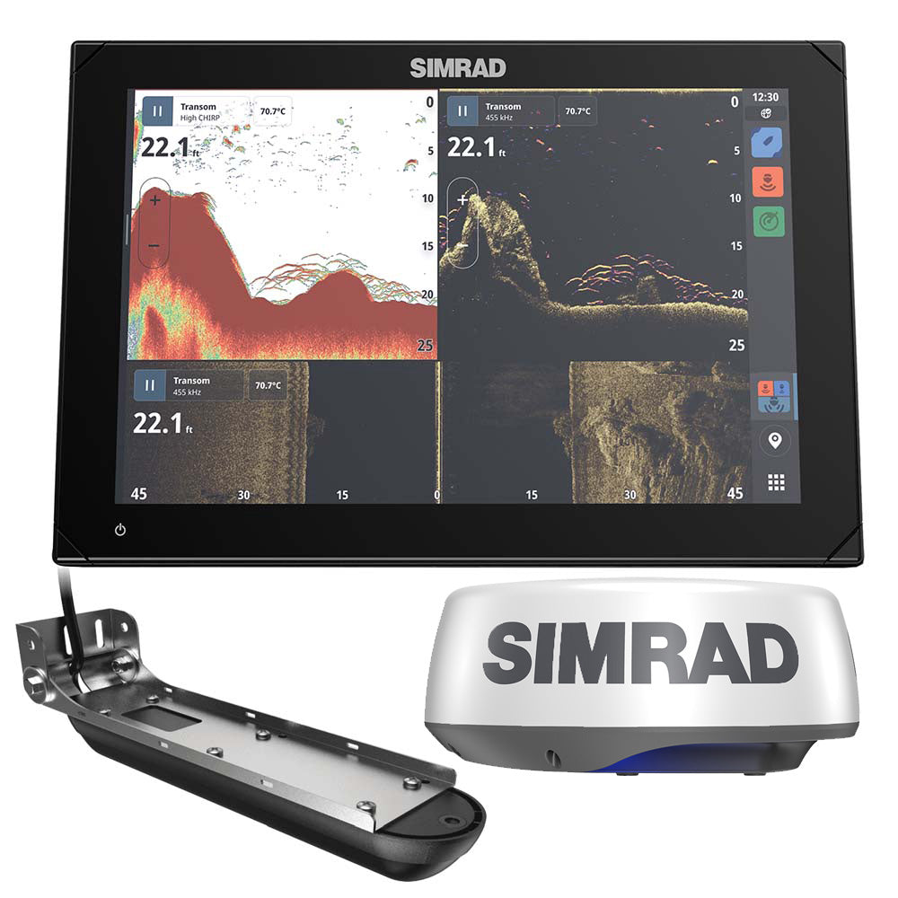 Simrad NSX 3012 Radar Bundle - HALO20+ Radar Dome Active Imaging 3-in-1 Transducer