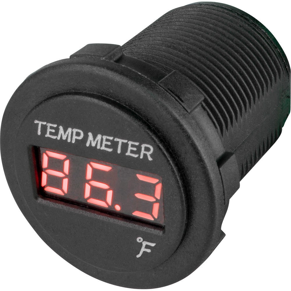 Sea-Dog Round Red LED Temperature Meter