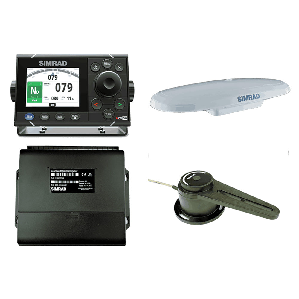 Simrad A2004 Autopilot Pack w/A2004 Controller, AC70 Autopilot Computer, RF300 Rudder Feedback  HS70 GPS Compass