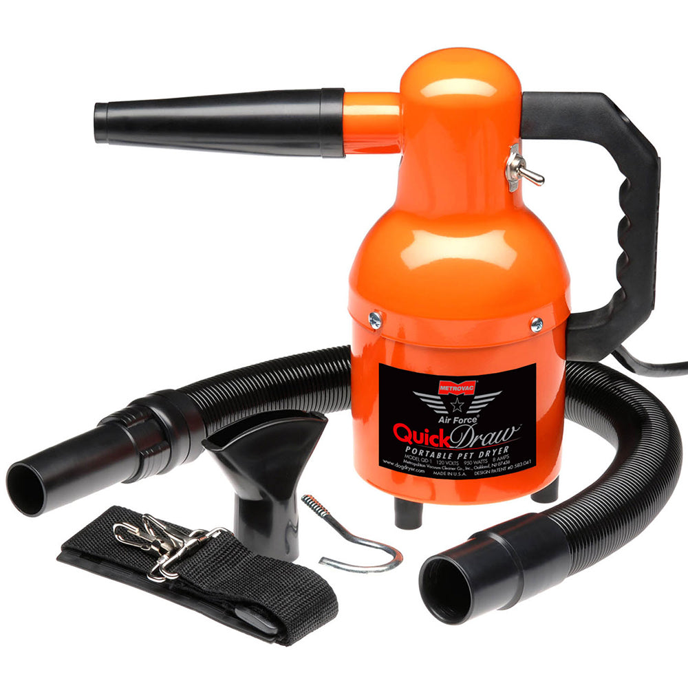 MetroVac AirForce Quick Draw Portable Pet Dryer - Orange