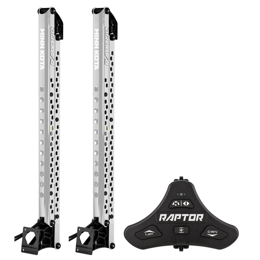 Minn Kota Raptor Bundle Pair - 8' Silver Shallow Water Anchors w/Footswitch