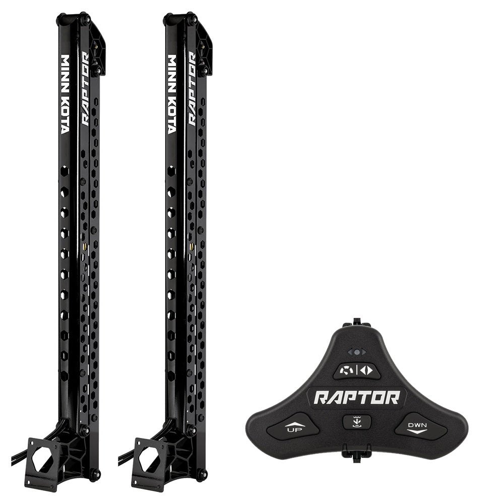 Minn Kota Raptor Bundle Pair - 8' Black Shallow Water Anchors w/Footswitch