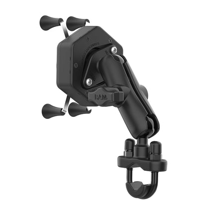 RAM Mount RAM X-Grip Phone Mount w/Vibe-Safe  U-Bolt Base - Medium