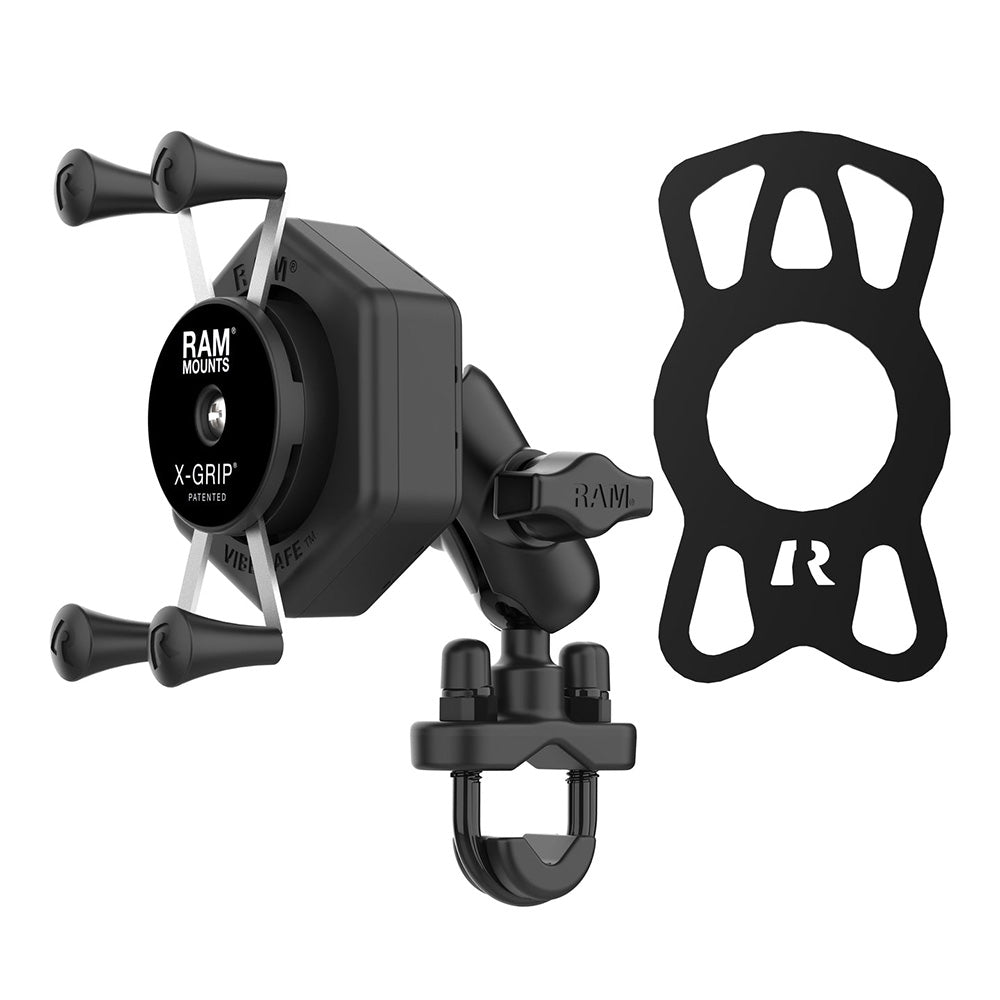 RAM Mount RAM X-Grip Phone Mount w/Vibe-Safe  U-Bolt Base - Short