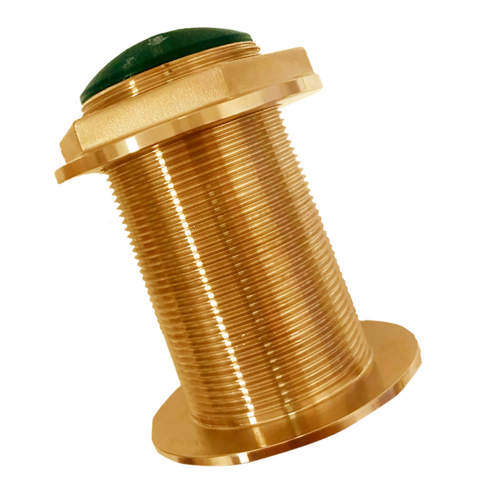 Echonautics Bronze Low-Profile Thru-Hull Low-Frequency CHIRP Transducer - 300W, 0 Tilt, 40-75kHz