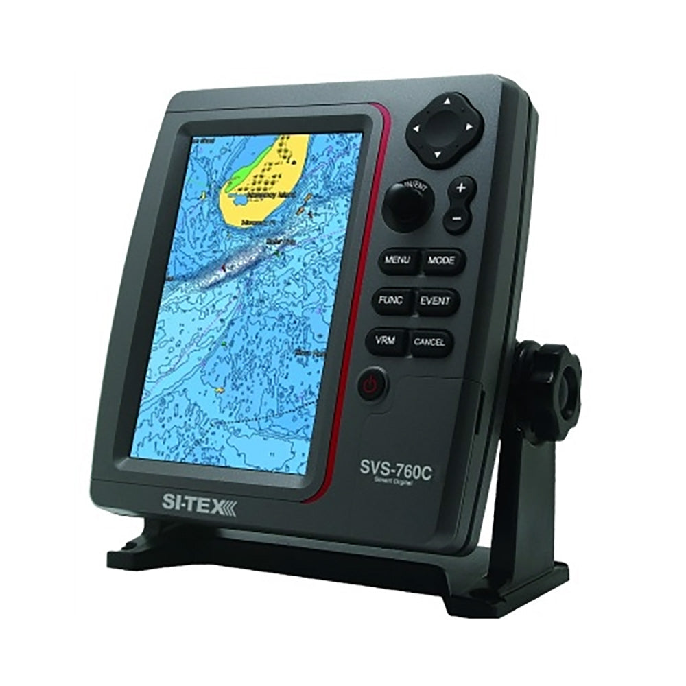 SI-TEX Standalone 7 GPS Chart Plotter System w/Color LCD, External GPS Antenna  C-MAP 4D Card