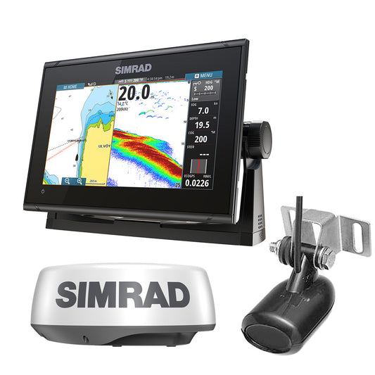 Simrad GO9 XSE Combo w/Transom Mount Transducer 83/200 kHz  HALO20 Package