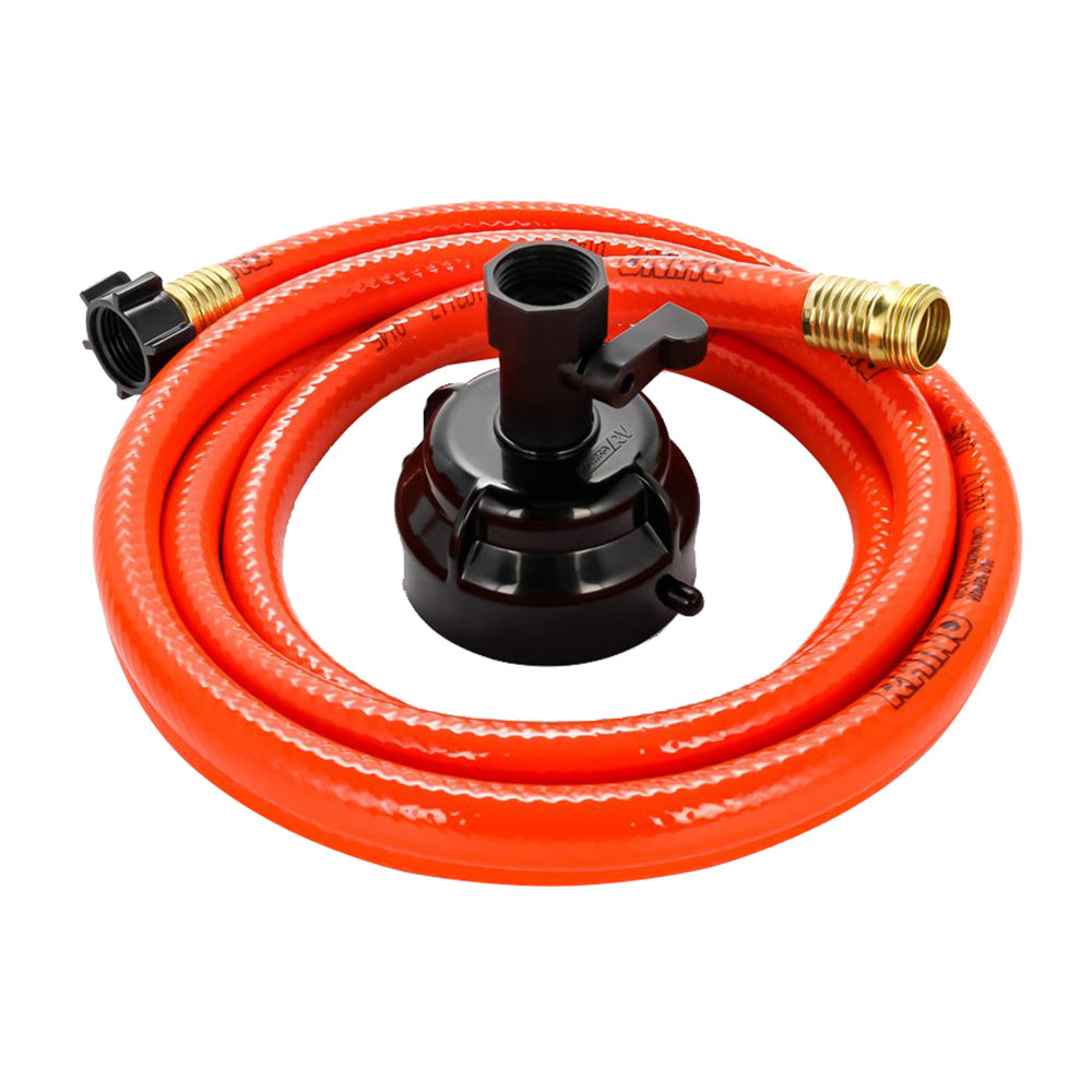 Camco RhinoFlex 10 Clean Out Hose w/Rinser Cap - 5/8" Internal Diameter