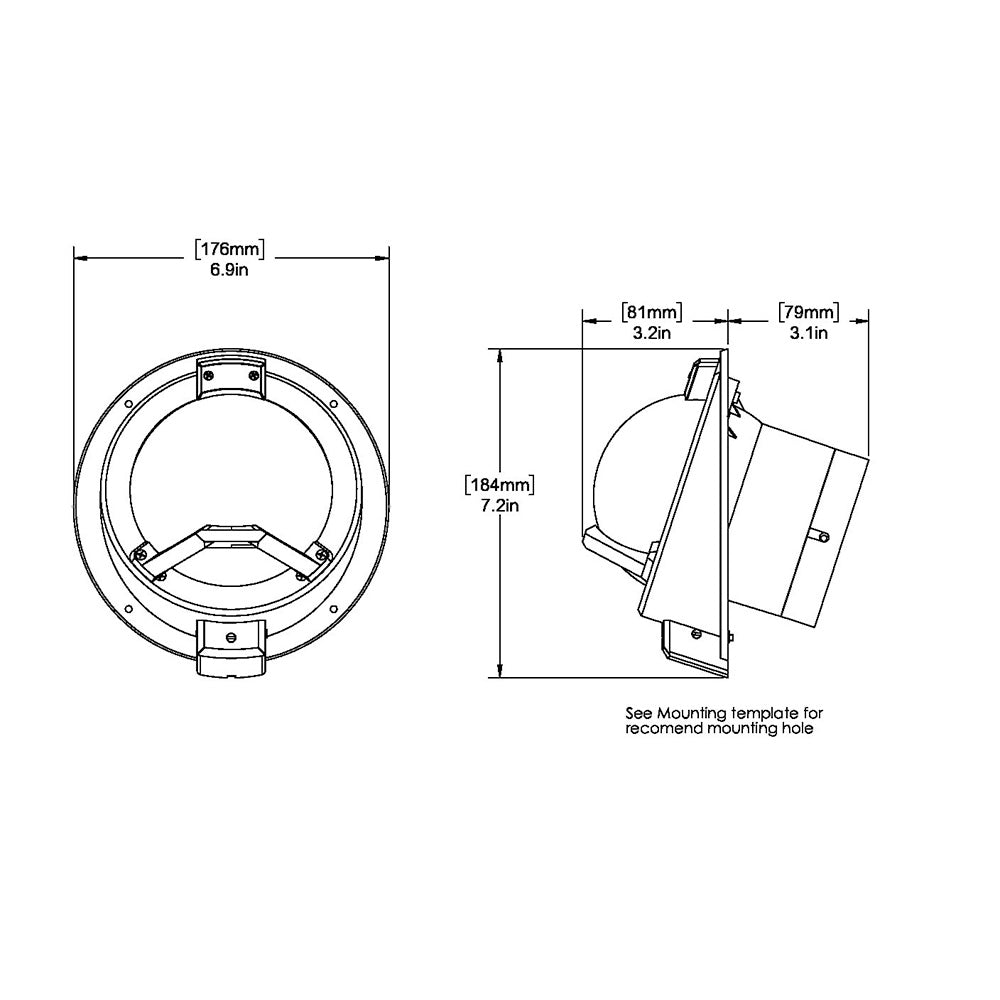 Ritchie BN-202 Navigator Compass - Bulkhead Mount - Black [BN-202] | Compasses by Ritchie 