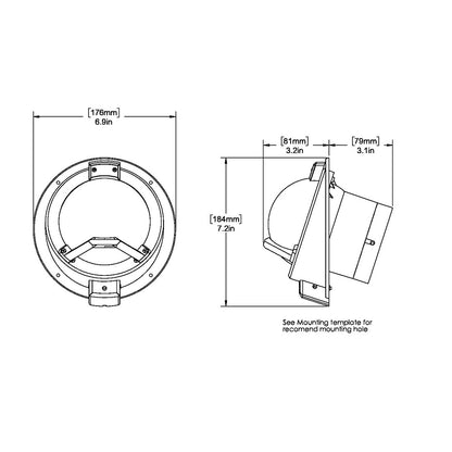 Ritchie BN-202 Navigator Compass - Bulkhead Mount - Black [BN-202] | Compasses by Ritchie 