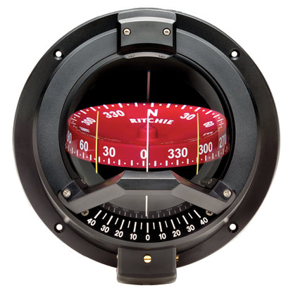 Ritchie BN-202 Navigator Compass - Bulkhead Mount - Black [BN-202] | Compasses by Ritchie 