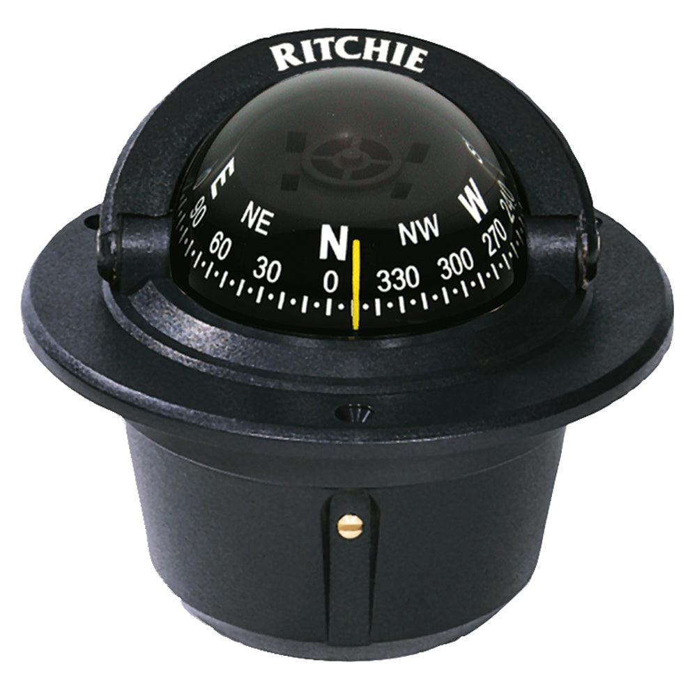 Ritchie F-50 Explorer Compass - Flush Mount - Black [F-50] | Compasses by Ritchie 