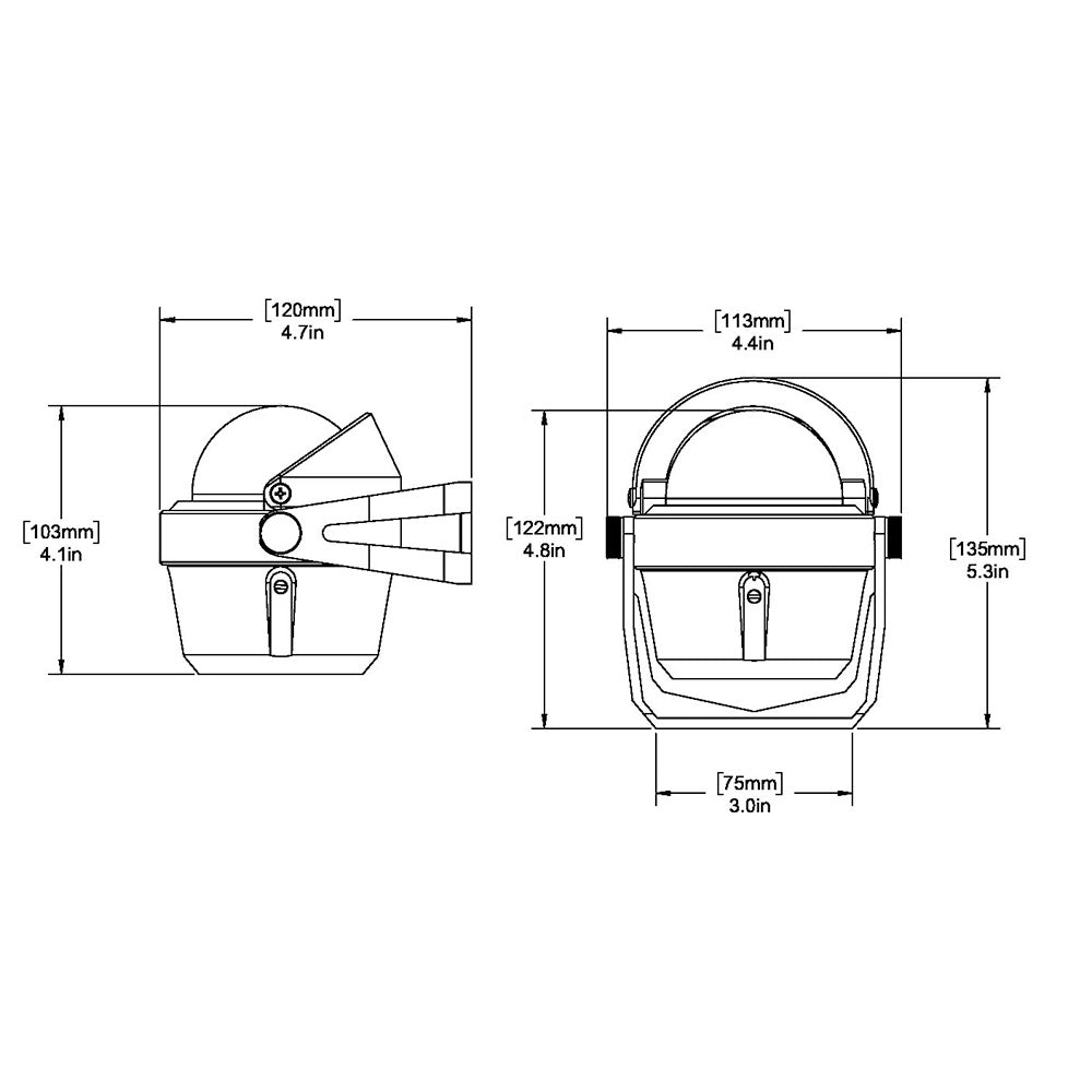 Ritchie B-51 Explorer Compass - Bracket Mount - Black [B-51] | Compasses by Ritchie 