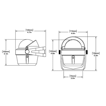 Ritchie B-51 Explorer Compass - Bracket Mount - Black [B-51] | Compasses by Ritchie 