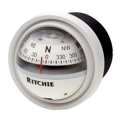 Ritchie V-57W.2 Explorer Compass - Dash Mount - White [V-57W.2] | Compasses by Ritchie 