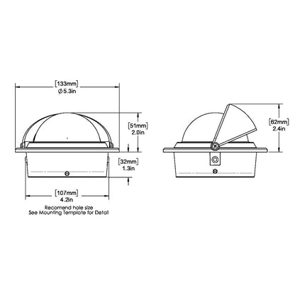 Ritchie F-83 Voyager Compass - Flush Mount - Black [F-83] | Compasses by Ritchie 