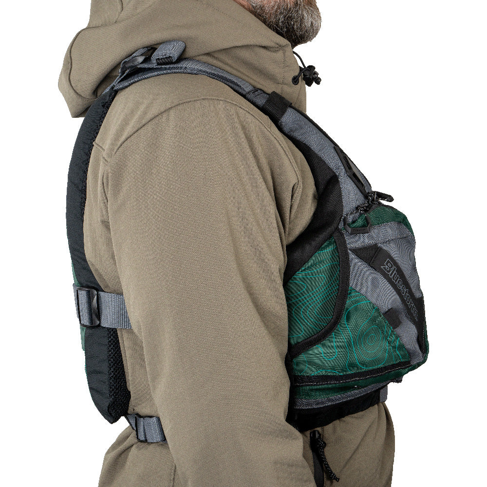 Bluestorm Motive Kayak Fishing Vest - Hunter Green - S/M