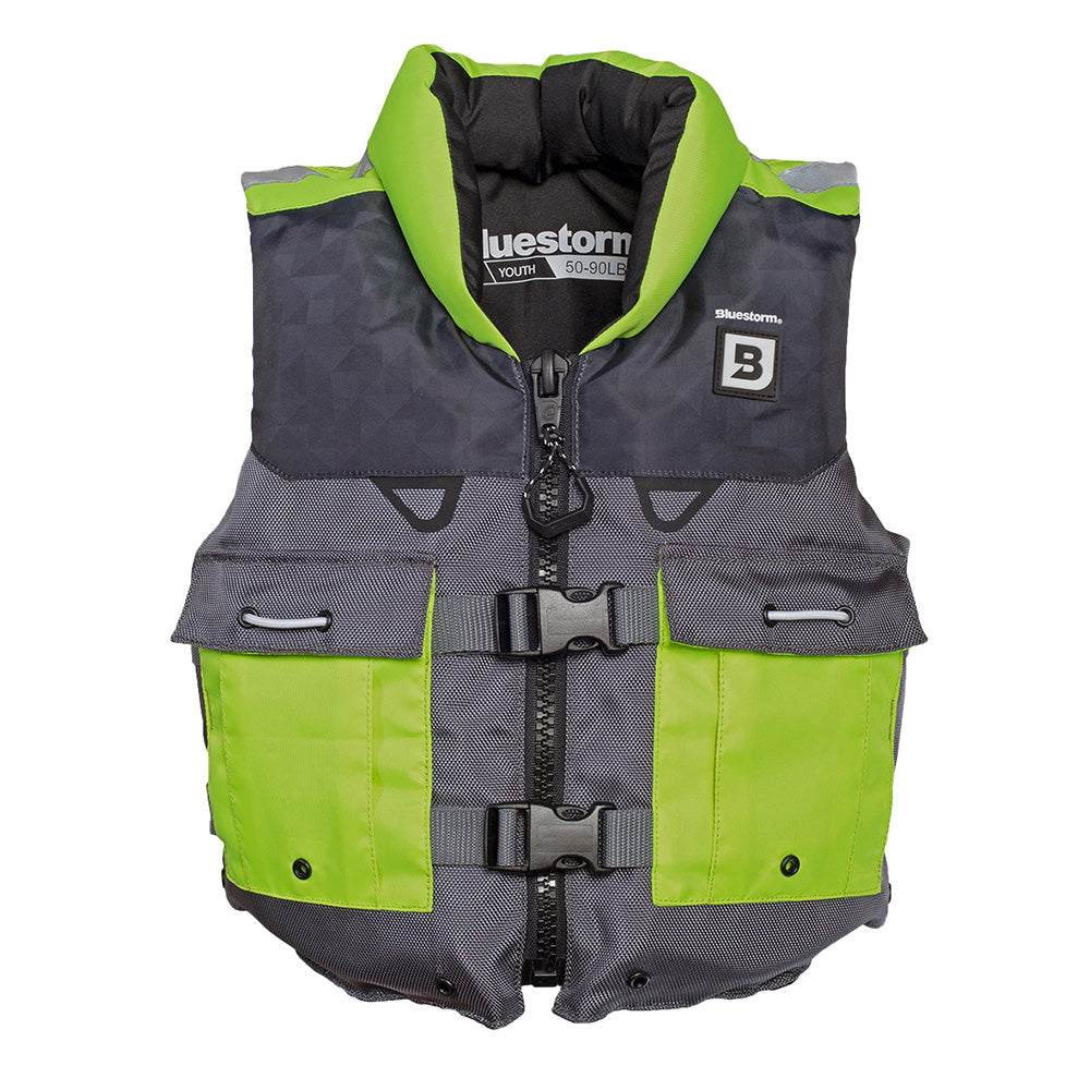 Bluestorm Classic Youth Fishing Life Jacket - Hi-Vis