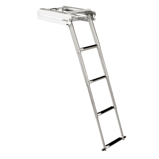 Whitecap 304 Stainless Steel 4-Step Sliding Under Platform Ladder