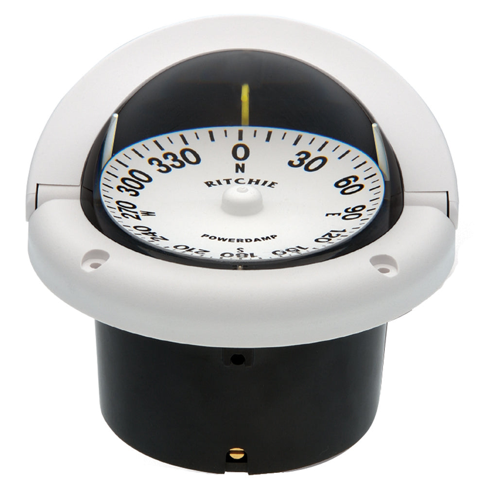 Ritchie HF-742W Helmsman Compass - Flush Mount - White [HF-742W] | Compasses by Ritchie 