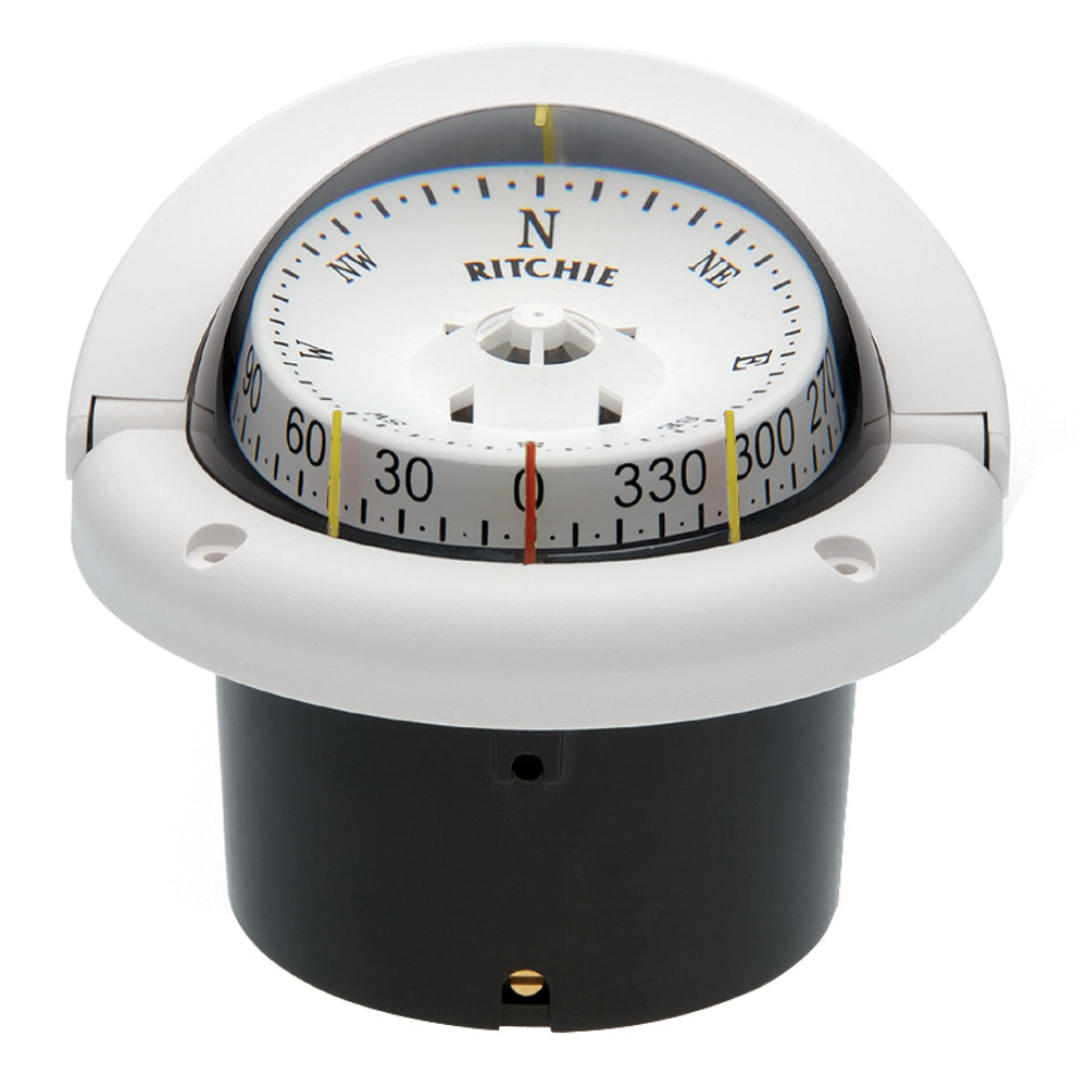 Ritchie HF-743W Helmsman Compass - Flush Mount - White [HF-743W] | Compasses by Ritchie 