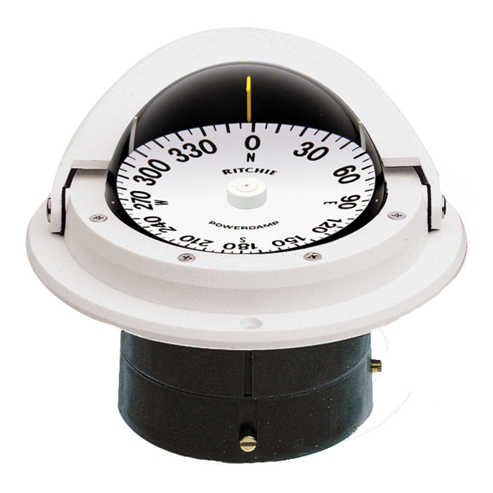 Ritchie F-82W Voyager Compass - Flush Mount - White [F-82W] | Compasses by Ritchie 