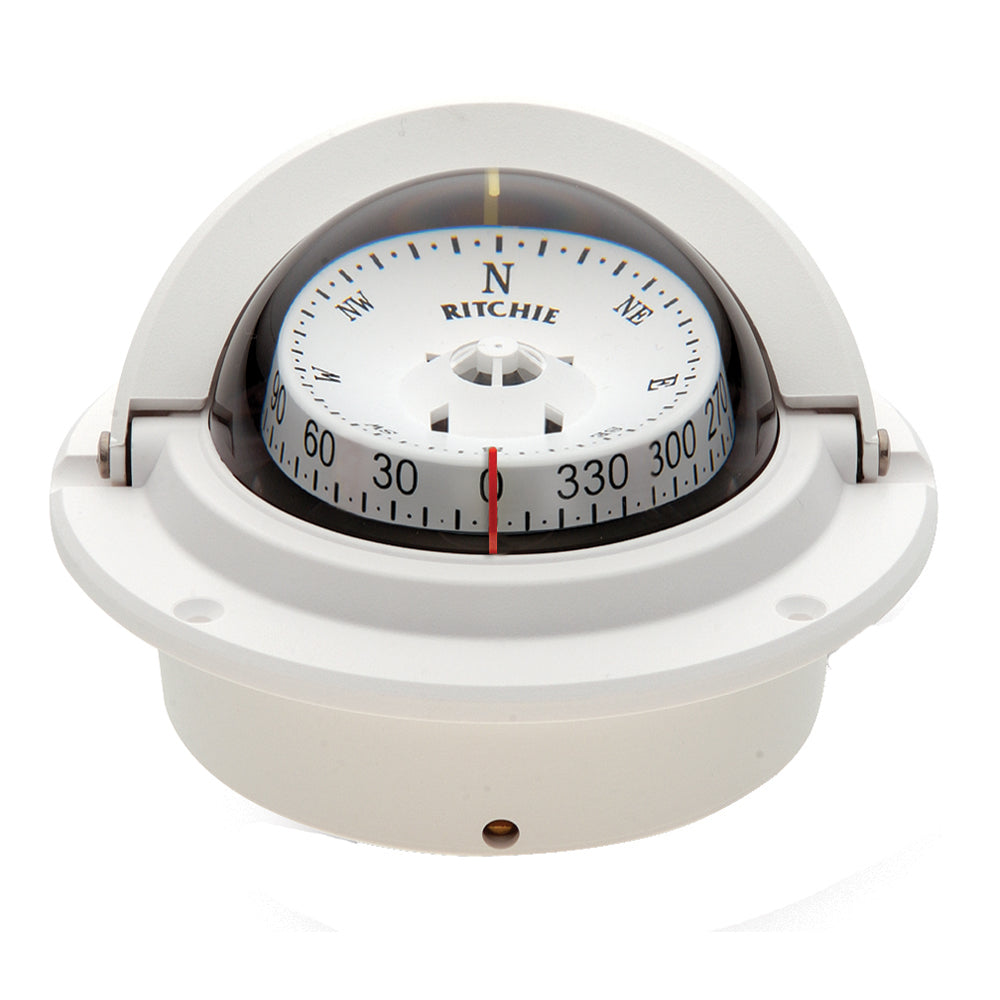 Ritchie F-83W Voyager Compass - Flush Mount - White [F-83W] | Compasses by Ritchie 