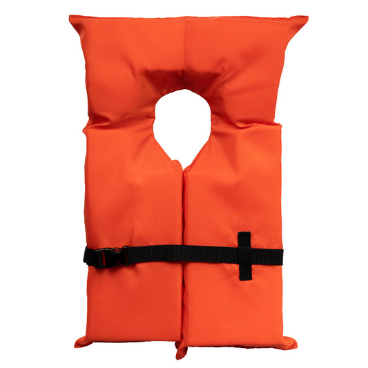 Bluestorm Type II Adult Oversize Foam Life Jacket - Orange